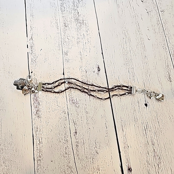 BRIGHTON SMOKY IRIDESCENT CROSS NECKLACE, BRACELET & EARRING SET - Picture 4 of 7